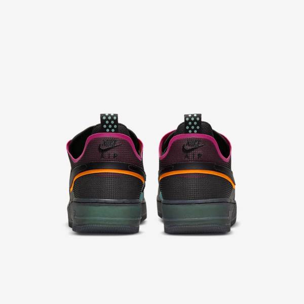 Black / Orange / Pink / Black Nike Air Force 1 React Men's Sneakers | NK234NLK