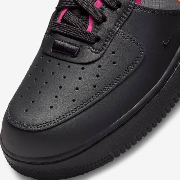 Black / Orange / Pink / Black Nike Air Force 1 React Men's Sneakers | NK234NLK