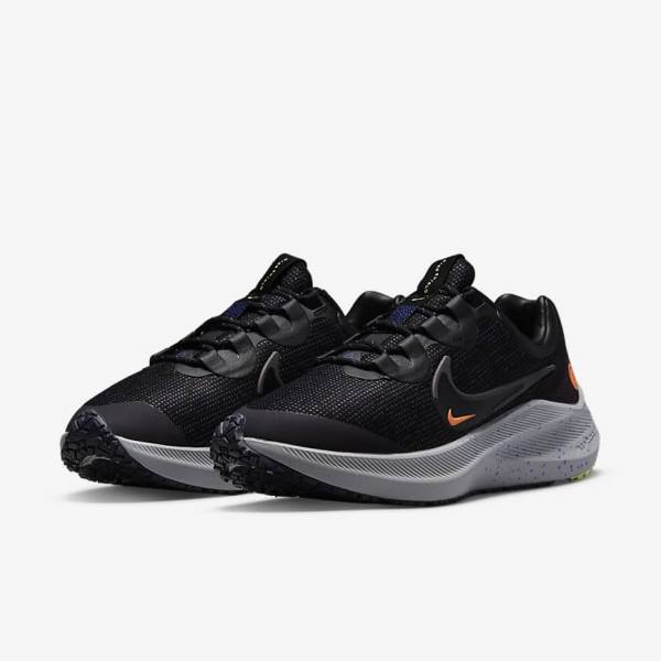 Black / Orange / Purple Nike Zoom Winflo 8 Shield Weatherised Road Women's Running Shoes | NK095EXZ