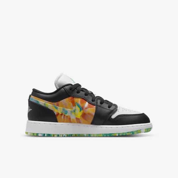 Black / Orange / White Nike Air Jordan 1 Low SE Older Kids' Sneakers | NK318BNM