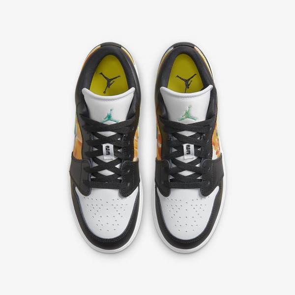 Black / Orange / White Nike Air Jordan 1 Low SE Older Kids' Sneakers | NK318BNM