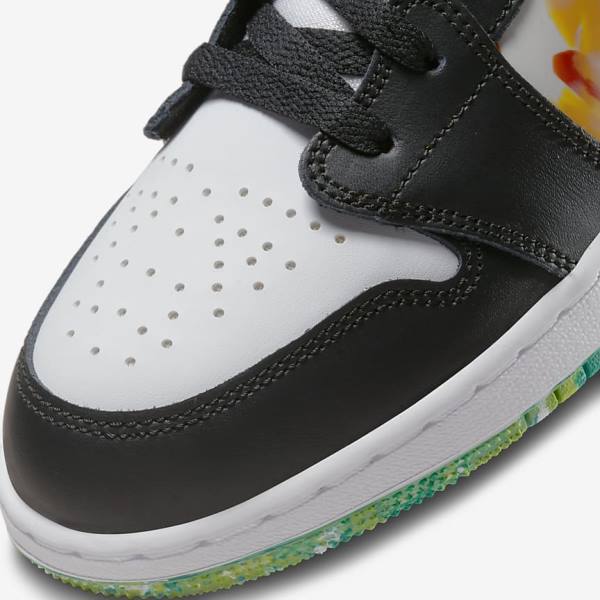 Black / Orange / White Nike Air Jordan 1 Low SE Older Kids' Sneakers | NK318BNM