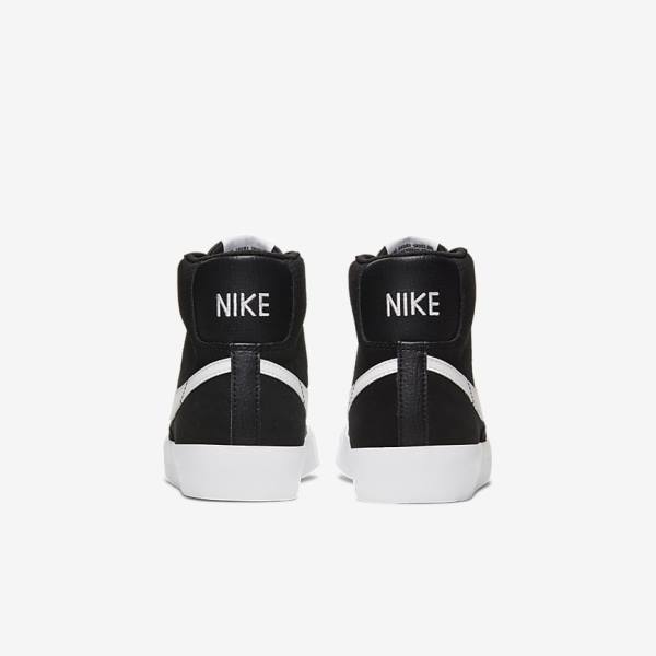 Black / Orange / White Nike Blazer Mid 77 Suede Older Kids' Sneakers | NK721AKF