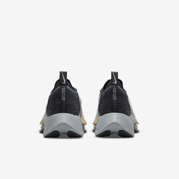 Black / Platinum / Grey / White Nike Air Zoom Tempo NEXT% Road Men's Running Shoes | NK584YGF