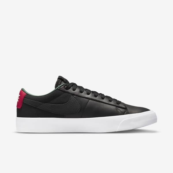 Black / Red / Black Nike SB Zoom Blazer Low Pro GT Premium Men's Sneakers | NK043IZF