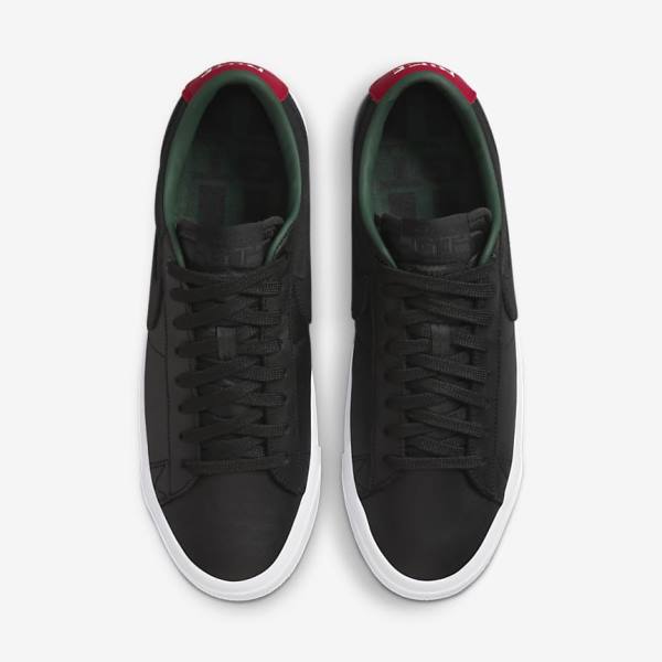 Black / Red / Black Nike SB Zoom Blazer Low Pro GT Premium Men's Sneakers | NK043IZF