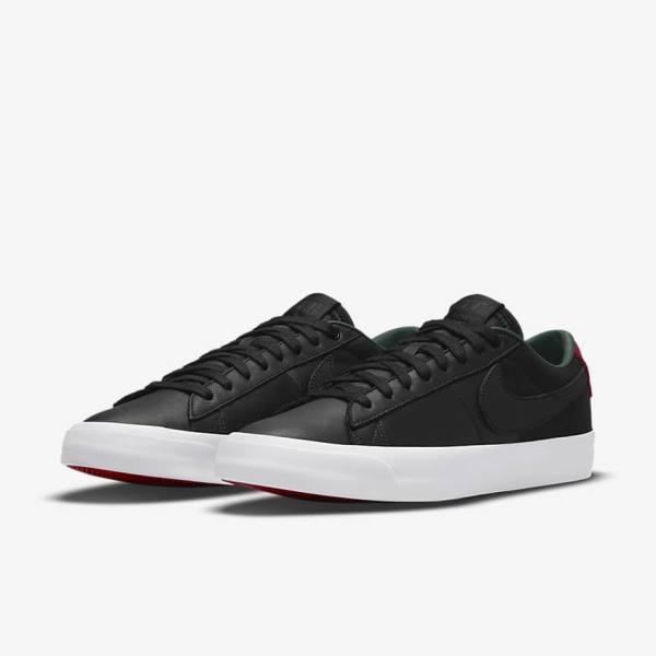 Black / Red / Black Nike SB Zoom Blazer Low Pro GT Premium Men's Sneakers | NK043IZF