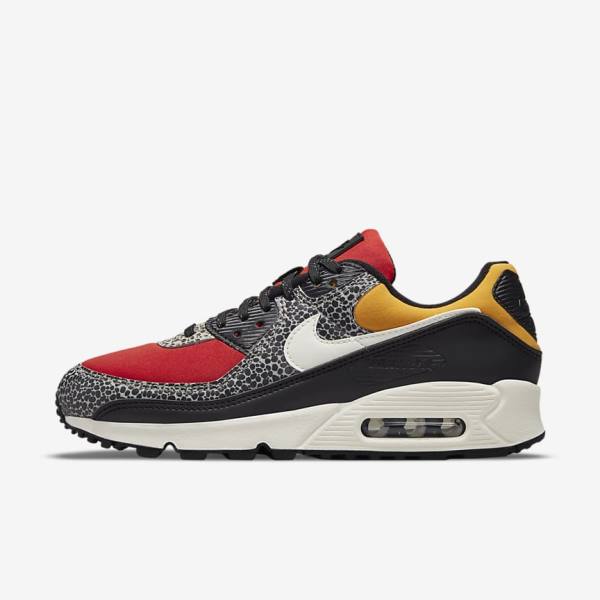 Black / Red Nike Air Max 90 SE Women\'s Sneakers | NK791CMN