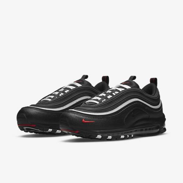 Black / Red / White Nike Air Max 97 Men's Sneakers | NK681OZG