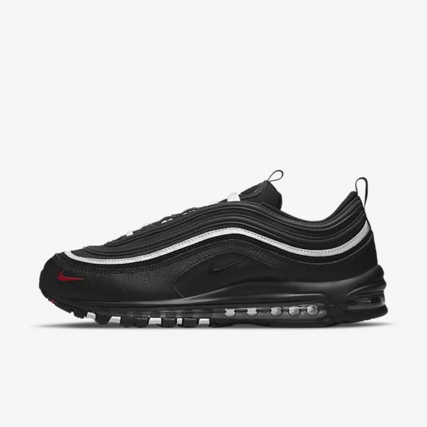 Black / Red / White Nike Air Max 97 Men\'s Sneakers | NK681OZG