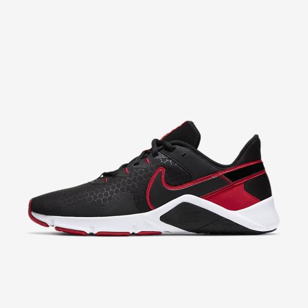 Black / Red / White Nike Legend Essential 2 Men\'s Training Shoes | NK674YEP