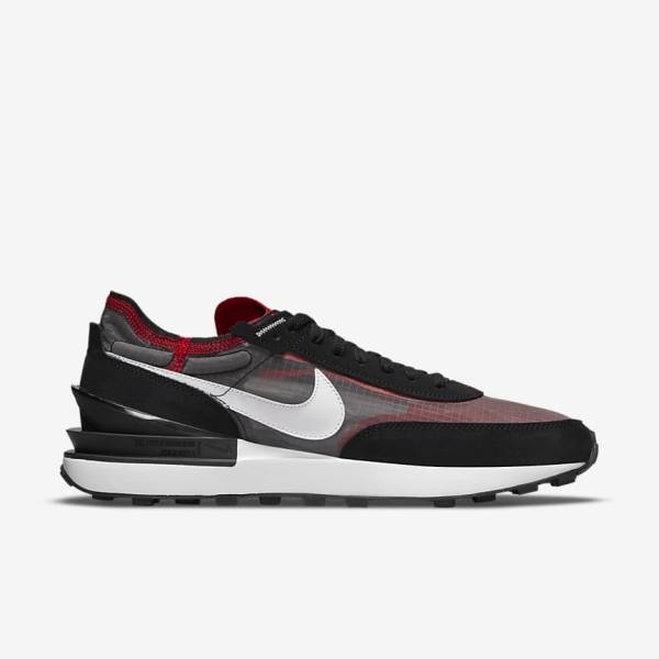 Black / Red / White Nike Waffle One SE Men's Sneakers | NK086YHV