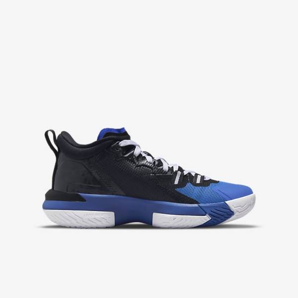 Black / Royal / White Nike Zion 1 Older Kids' Sneakers | NK194OXM