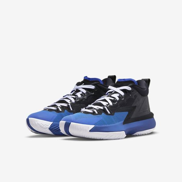 Black / Royal / White Nike Zion 1 Older Kids' Sneakers | NK194OXM