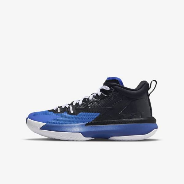 Black / Royal / White Nike Zion 1 Older Kids\' Sneakers | NK194OXM