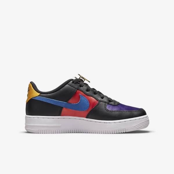 Black / Turquoise / Purple / Red Nike Air Force 1 LV8 EMB Older Kids' Sneakers | NK830TSH