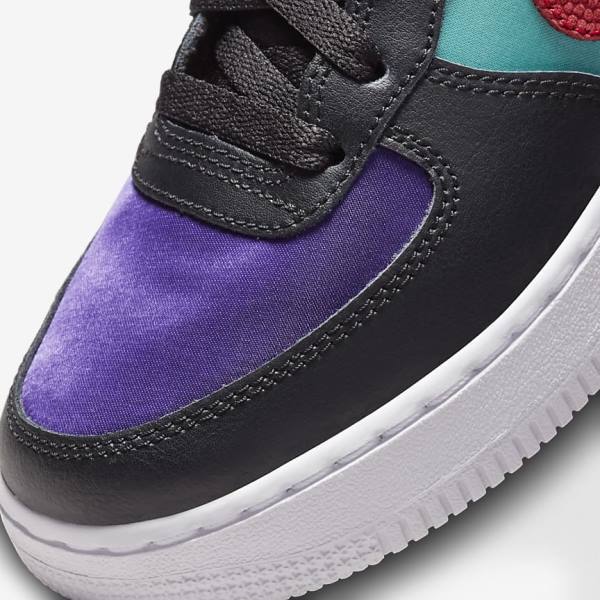 Black / Turquoise / Purple / Red Nike Air Force 1 LV8 EMB Older Kids' Sneakers | NK830TSH