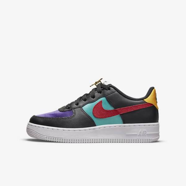 Black / Turquoise / Purple / Red Nike Air Force 1 LV8 EMB Older Kids\' Sneakers | NK830TSH