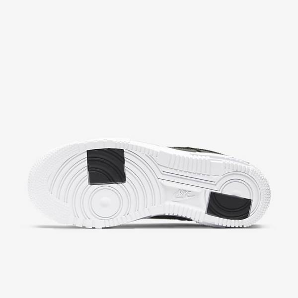 Black / White / Black Nike Air Force 1 Pixel Women's Sneakers | NK819UWT