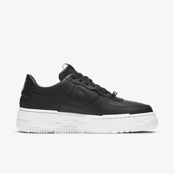 Black / White / Black Nike Air Force 1 Pixel Women's Sneakers | NK819UWT