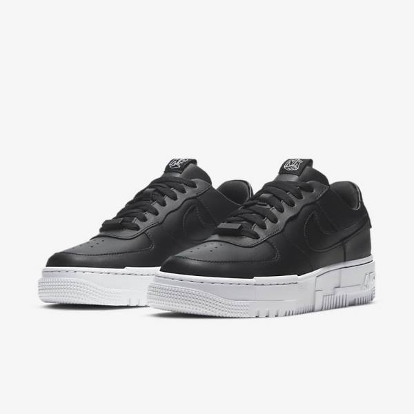 Black / White / Black Nike Air Force 1 Pixel Women's Sneakers | NK819UWT