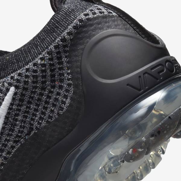 Black / White / Dark Grey / Black Nike Air VaporMax 2021 FK Men's Sneakers | NK042ESQ