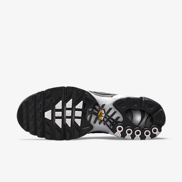 Black / White / Dark Grey / Black Nike Air Max Plus Men's Sneakers | NK052FCW