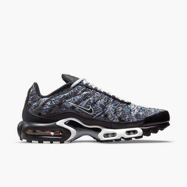 Black / White / Dark Grey / Black Nike Air Max Plus Men's Sneakers | NK052FCW