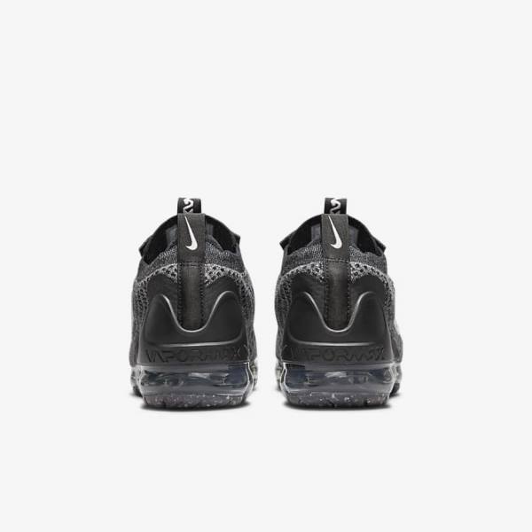 Black / White / Dark Grey / Black Nike Air VaporMax 2021 FK Older Kids' Sneakers | NK865SWG