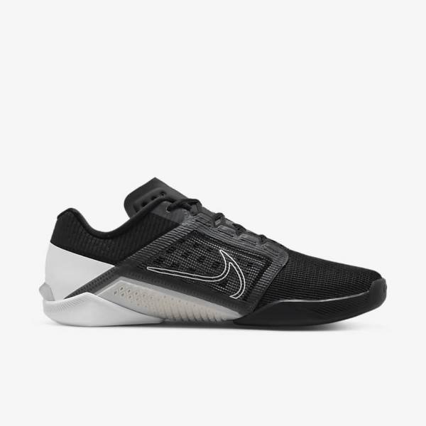 Black / White / Dark Grey / Metal Grey Nike Zoom Metcon Turbo 2 Men's Training Shoes | NK438ZLF