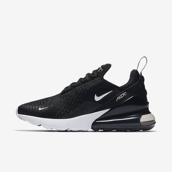 Black / White / Dark Grey Nike Air Max 270 Women\'s Sneakers | NK164IZR