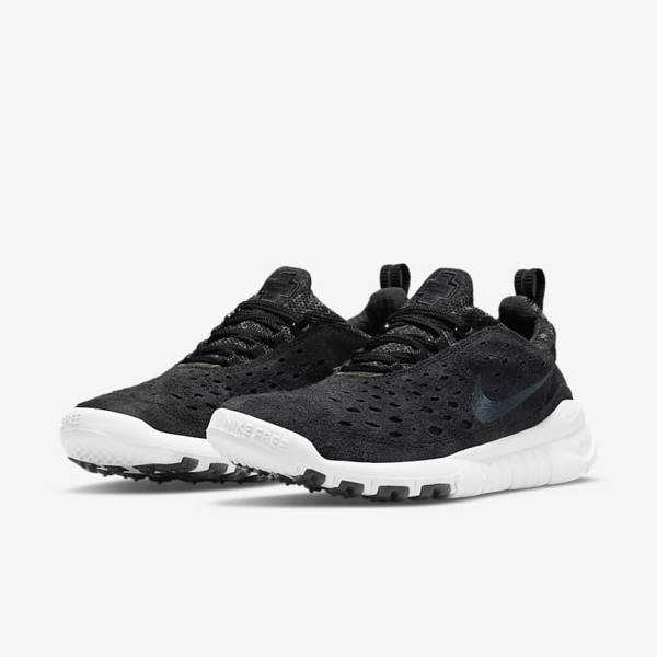 Black / White / Dark Grey Nike Free Run Trail Men's Sneakers | NK640DRX