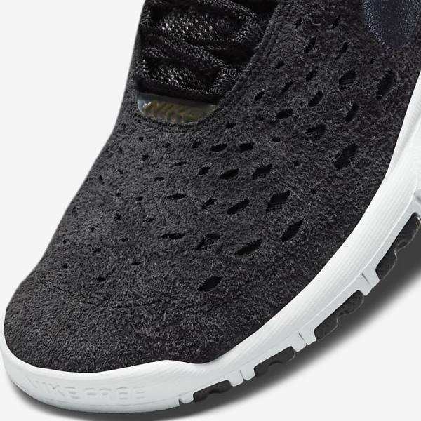 Black / White / Dark Grey Nike Free Run Trail Men's Sneakers | NK640DRX