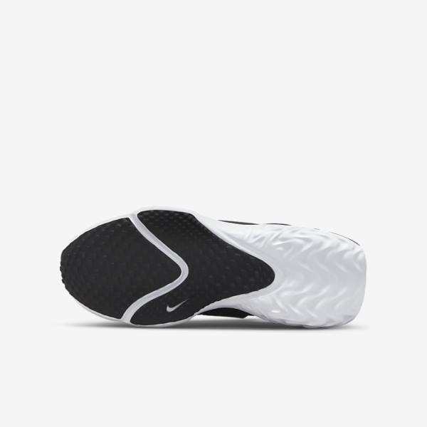 Black / White / Grey Nike Flow Older Road Kids' Running Shoes | NK309IZP