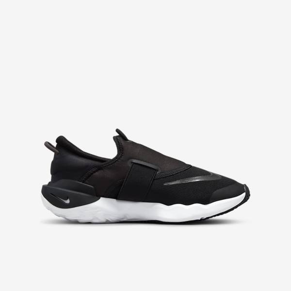 Black / White / Grey Nike Flow Older Road Kids' Running Shoes | NK309IZP