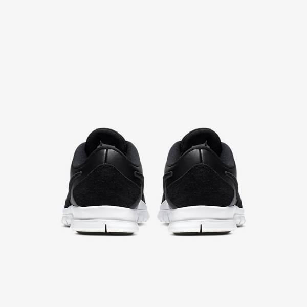 Black / White / Light Red / Black Nike Flex Essential TR Leather Women's Training Shoes | NK021TDZ