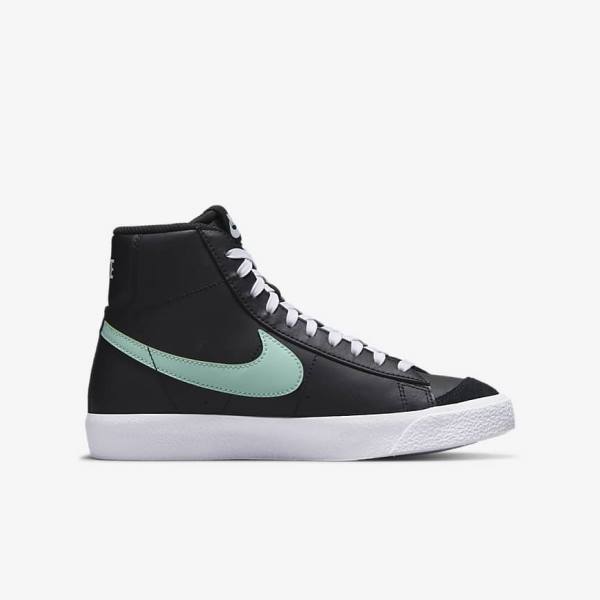 Black / White / Mint Nike Blazer Mid 77 Older Kids' Sneakers | NK097VLD