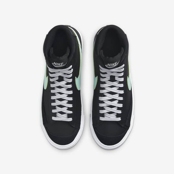 Black / White / Mint Nike Blazer Mid 77 Older Kids' Sneakers | NK097VLD