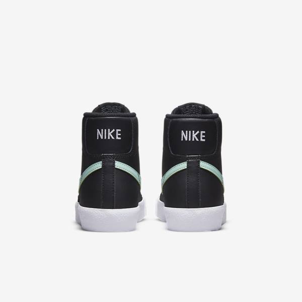 Black / White / Mint Nike Blazer Mid 77 Older Kids' Sneakers | NK097VLD