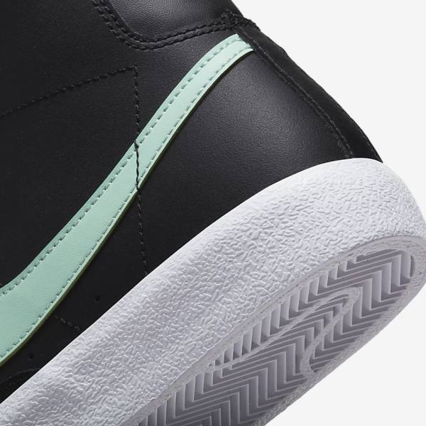 Black / White / Mint Nike Blazer Mid 77 Older Kids' Sneakers | NK097VLD