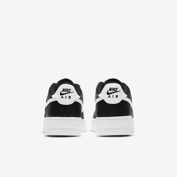 Black / White Nike Air Force 1 Older Kids' Sneakers | NK270MBD