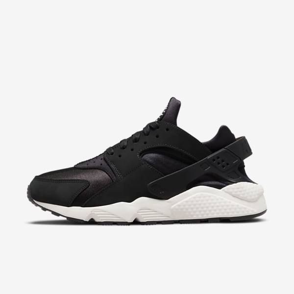 Black / White Nike Air Huarache LE Men\'s Sneakers | NK307YKX