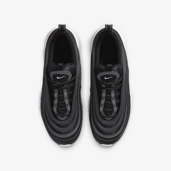 Black / White Nike Air Max 97 Older Kids' Sneakers | NK405RLN