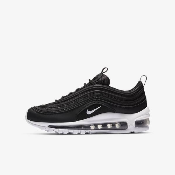 Black / White Nike Air Max 97 Older Kids\' Sneakers | NK405RLN