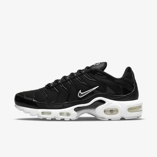 Black / White Nike Air Max Plus Women\'s Sneakers | NK725UYD