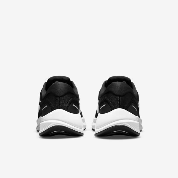 Black / White Nike Air Zoom Structure 24 Road Men's Running Shoes | NK142TDO