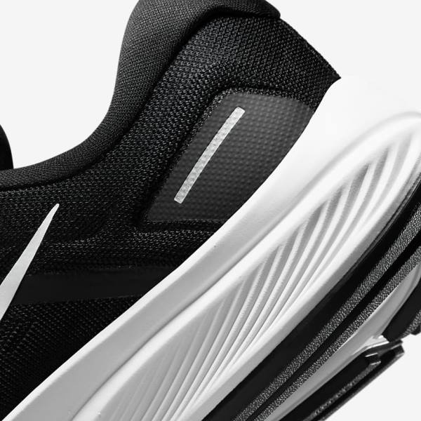 Black / White Nike Air Zoom Structure 24 Road Men's Running Shoes | NK142TDO