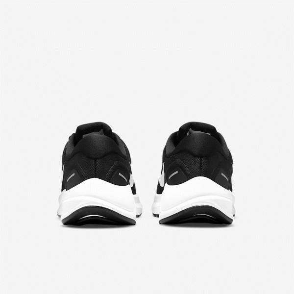 Black / White Nike Air Zoom Structure 24 Road Women's Running Shoes | NK803SLT