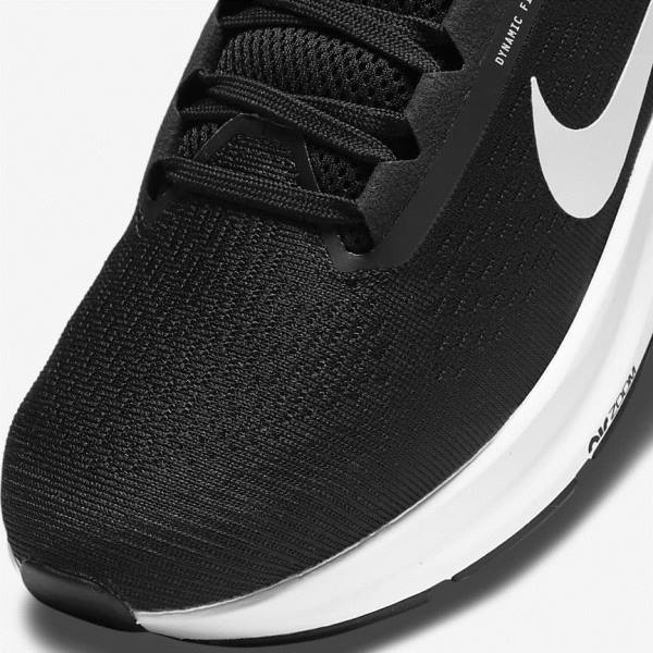 Black / White Nike Air Zoom Structure 24 Road Women's Running Shoes | NK803SLT