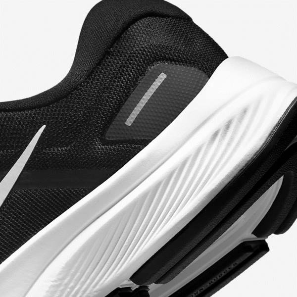 Black / White Nike Air Zoom Structure 24 Road Women's Running Shoes | NK803SLT